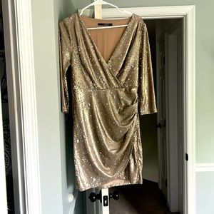 Size medium gold sequin lulus dress